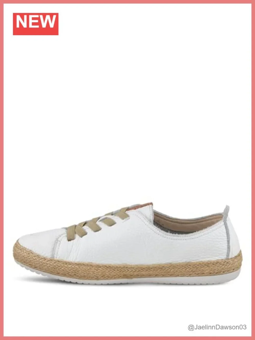 Leather Lace-Up Espadrilles Mid Heel Comfort Walking Shoes